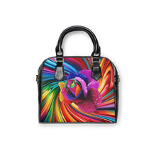 Load image into Gallery viewer, Colorful rose swirl Shoulder Handbag
