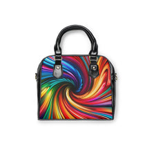 Load image into Gallery viewer, Colorful rose swirl Shoulder Handbag
