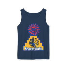 Load image into Gallery viewer, Mesoamerican Co. Sunstep Tank Top — Retro Aztec Graphic Tank
