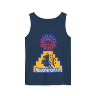 Mesoamerican Co. Sunstep Tank Top — Retro Aztec Graphic Tank