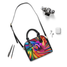 Load image into Gallery viewer, Colorful rose swirl Shoulder Handbag
