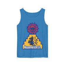 Load image into Gallery viewer, Mesoamerican Co. Sunstep Tank Top — Retro Aztec Graphic Tank
