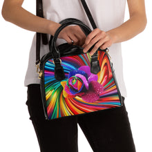 Load image into Gallery viewer, Colorful rose swirl Shoulder Handbag
